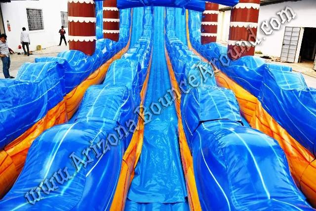 Blue Turbulence three lane water slide rental Phoenix AZ